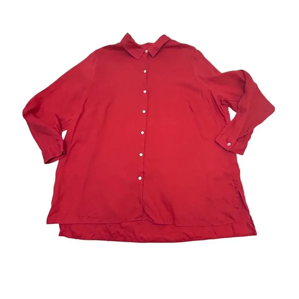 J JILL Love Linen Essential Shirt Size 2X - Picture 1 of 10
